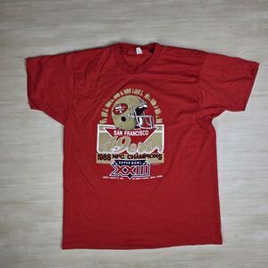 Vintage San Francisco 49ers Super Bowl XXIII 1988 NFC Champions Shirt Size Large
